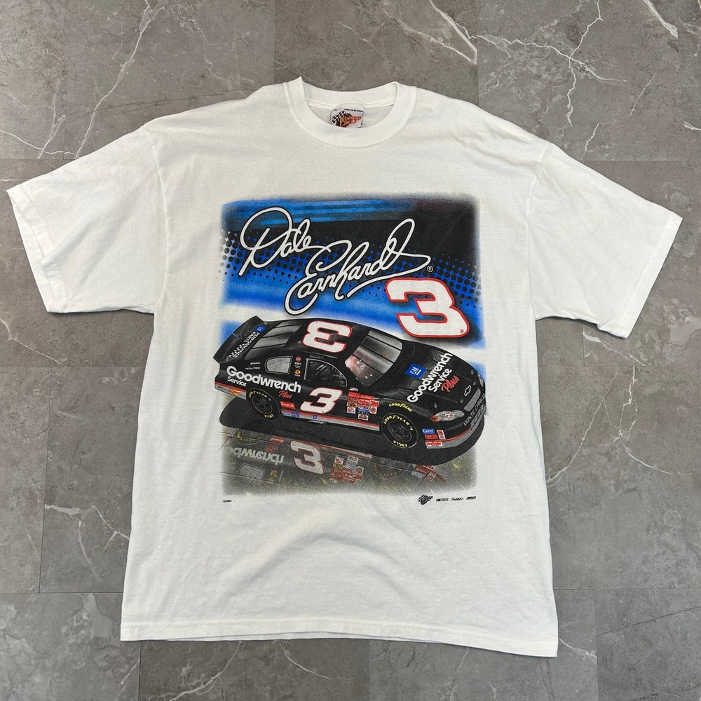 Vintage Nascar Dale Earnhardt Graphic Tee Mens XL Short Sleeve Racing Shirt